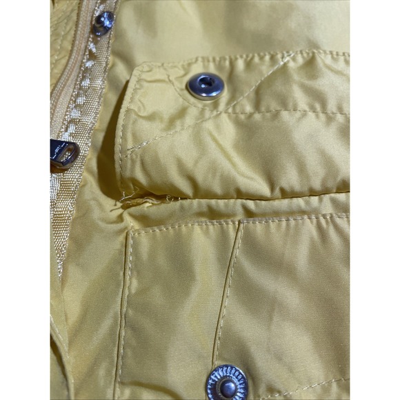 Lauren Ralph Lauren Women's Yellow Utility Jacket ๐ Snap Front - Large *Flaw* - Picture 14 of 16